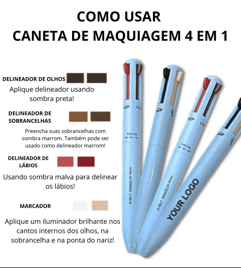 Super caneta de maquiagem 4 em 1